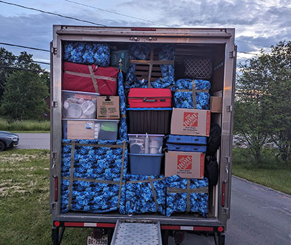 A well-packed moving truck by Parkview Moving Co., showcasing efficient local moving services in Ottawa.