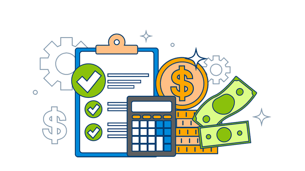 A clipboard equipped with money and a calculator helps streamline budget creation, offering a clear path to manage finances effectively.
