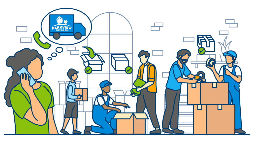 Parkview Moving is walking a customer through the entire moving process on the phone.